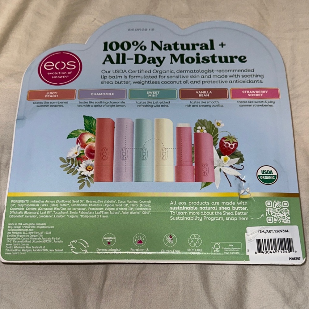 eos 100% Natural organic Lip Balm 9-Pack - Picture 2 of 3